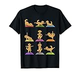 Yoga Golden Retriever T-Shirt Lustige Hunde in Yog