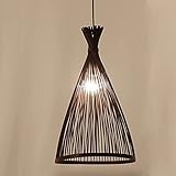 Ybzx Japanischer gewebter Kronleuchter Moderne Deckenlampe Rattan Pendelleuchte E27 Halter Einstellbare Hängelampen Für Café Bar Teehaus Suspension Draht L