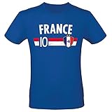 Shirt-Panda Fußball WM T-Shirt · Fan Artikel · Nummer 10 · Passend zur Weltmeisterschaft · Nationalmannschaft Länder Trikot Jersey für 2022 · Herren Damen Kinder · Frankreich France M