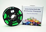 Kaisertech Filament für 3D Drucker 1kg PLA 1.75mm Grün - Premium Qualität Spule R