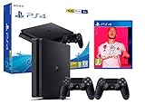 PS4 Slim 1TB schwarz Playstation 4 Konsole + FIFA 20 + 2 DualShock 4 C