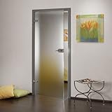 Ganzglastür 959 x 1972 x 8mm Linksanschlag Sicherheitsglas SATINATO