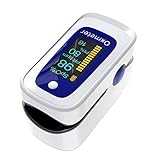 MOMMED Pulsoximeter, Fingerpulsoximeter mit Alarm zur Messung der Sauerstoffsättigung (SpO2)-Einfacher Pulsmesser für Kinder & Erwachsene–OLED Anzeige die sich mitdreht-Touch Display
