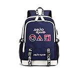 TV S.q.u.i.d Game Schulrucksack Unisex USB-Lade-Laptop-Rucksack Umhängetaschen Oxford-Gewebe 456 218 067 001 (8)