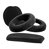 Geekria Velvet Replacement Ear Pads for HD598 HD598SE HD598CS HD515 HD555 HD595 HD518 Ear Pads and Headband Pads + Headband Pad + Headband Pad / Replacement Suit (Dense Velvet/Black)