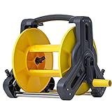 Boden- oder wandmontierte Gartenschlauchtrommel, Tragbares mobiles Lagerregal für Wasserleitungen, 1/2 Zoll Schlauch, Wasserpfeifenaufroller mit Kurbel, Für Hausgärtnerei und Reinigung