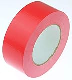 1 Rolle Klebeband Gewebeband 50 m x 48 mm ROT - Panzerband Steinband Gaffa Tape Reparaturband (Rot, 1 Rolle Rot)