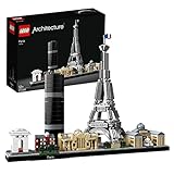 LEGO 21044 Architecture Paris, Modellbausatz mit Eiffelturm und Louvre-Modell, Skyline-Kollektion, Haus- und Raum-Deko, Geschenkideen für S