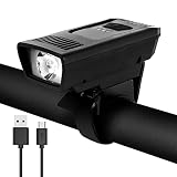 Fahrradlicht Set LED Fahrradbeleuchtung, USB Wiederaufladbare Fahrrad Lichter LED Set, IPX6 Wasserdicht, Fahrrad Frontlicht & Rücklicht Set,Frontlicht 30 Lux für Camping R