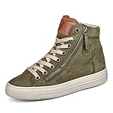 Paul Green 4024- 109 Damen Sneaker Nubukleder flexibel Frotteefutter gepolstert, Groesse 40 1/2, khak