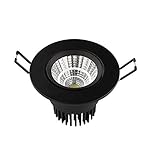 Arbeitslicht 3W Einbauleuchte Drehbare KOBOLD Spotlight brandschutzklassifiziert Energieeinsparung LED Warm Downlighters Weiß 300 0K AC110- 240V Badezimmer Flur Büro Wohnzimmer Küche Wash-Beleuchtung