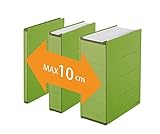 PLUS Japan, Zero Max Platzsparordner in Grün, 1er Pack (1 x 1 Ordner)