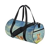 TIZORAX Sad Elefant sitzend auf Bank Das Glade Gym Duffle Bag Drum Tote Fitness Reisetasche Rooftop Rack T