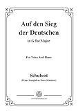 Schubert-Auf den Sieg der Deutschen,in G flat Major,for Voice,2 Violins&Cello (French Edition)