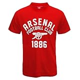 Arsenal FC - Herren T-Shirt mit Grafik-Print - Offizielles Merchandise - Geschenk für Fußballfans - Rot - M