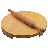 ZT | Indische Handarbeit, Holz-Chakla-Belen-Rollbrett-Ständer und Nudelholz, Chapati-Mak