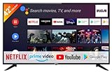 RCA RS42F2 Android Fernseher 106cm (42 Zoll) Smart TV mit Google Assistant, Chromecast, BT-Fernbedienung mit mikrofon, Prime Video, Netflix, Google Play Store für DAZN, Disney+ UVM, Triple-T