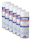 6x Heizkörperlackspray weiß hochglänzend 400ml Heizung Lackspray Spray