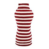 Haustier-Kleidung,Hundehemd für kleine Hunde Katzen Haustier gestreiftes T-Shirt Welpe Basic Tank Top Weiche Baumwolle Gestreifter schmaler Pullover sexy anziehen gestreifte W