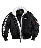 ALPHA INDUSTRIES Herren MA-1 D-Tec SE Jacke, Black/White, L