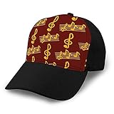 LJKHas232 1607 Baseball Caps Cowboyhüte Sun Hats Musiknote Melodie Symbole nahtloses Muster Unisex Ballcap