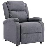 vidaXL TV Relaxsessel Fernsehsessel Sessel Liegesessel Ruhesessel Polstersessel Liegestuhl Lesesessel Armsessel Wohnzimmer Dunkelgrau S
