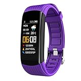 WWAIHY Smartwatch Full-Color Touchscreen,Herzfrequenzmessung,Musik Wiedergabe,wasserdicht,Schrittzähler,IP67 Wasserdicht Fitness Tracker Uhr,für iOS und Android(Size:0.96,Color:Violett)