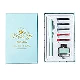 ANLV 1 Set Stift Set, Kalligraphie Set Füllfederhalter, Füllfederhalter Tinte Set, hohles Design, Anti-Fall, tragbarer Signaturstift mit für Kalligraphie Büro Schule Schreibwaren Versorgung S