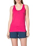 Schiesser Damen Schlafanzug kurz mit Oberteil ärmellos Pyjamaset, Fuchsia, 40