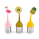 YngFfb 3 Stück Teefilte, Teesieb Für Losen Tee, Teefilter Aus Mesh-Teesieb Aus Edelstahl Mit Silikongriff Für Loseblatt-T