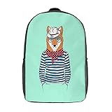 Lustige wasserdichte leichte Kinder Schultasche Studenten Rucksäcke Original Design Funny Dog Pet Dec, Schwarz-Style-3, 43