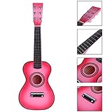 DSXX 23 Zoll Kinder Holzgitarre, 6 Saiten Gitarre Musikinstrument Spielzeug, Musikgitarre Anfänger Spielzeug - R