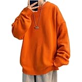 Qinvern Herren Strickpullover Pullover Mode Rundhals Langarm Oberbekleidung Lässig Freizeit Allgleiches Volltonfarbe Übergröße M