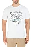 Kenzo Herren Tiger T-Shirt Weiß 100% Baumwolle (Größe angepasst) (XL)