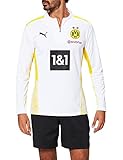 Puma Mann Borussia Dortmund Saison 2021/22 Training, Langarmtrikot White-Cyber Yellow, XXXL