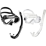 Cressi Unisex-Erwachsene Onda Mare Schnorchelset Tauchset Taucherbrille, Schwarz, Einheitsgröße & Schnorchelset Erwachsene with Sirena Mask