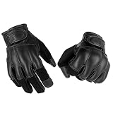 TacFirst SECURITY Quarzhandschuhe CoolDuty H014 360° schnitthemmend, atmungsaktive Echtleder Touchscreen Quarzsand Einsatzhandschuhe (Schwarz, XL)