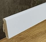 PROVISTON Sockelleisten | 19 mm x 58 mm | 2.4 m | Weiß | MDF Fußbodenleisten | hochwertige Sockelleisten | elegante Fußleiste | einfache Montag