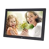 IF.HLMF Elektrische Bilderrahmen, digitaler Bilderrahmen mit USB 18,5 Zoll 1366 x 768 Bildschirm HD-Bildalbum-Unterstützung MP3 MP4-Videoplayer mit Fernbedienung, Weiß, US-Geschenk