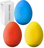 The Friendly Swede 3 Stück Eiförmige Griffbälle - Antistressball, Handtrainer und Fingertrainer mit unterschiedlichen Härteg