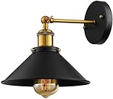 Wandlampe Wandbeleuchtung Industrielle Wandlampe einstellbar Retro Dachboden Wandlampe Schwarz Metall Indoor Wandleuchte Wanddek