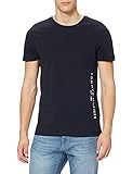 Tommy Hilfiger Herren Tommy Flag Side Tee T-Shirt, Wüstenhimmel, M