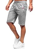 BOLF Herren Kurze Sporthose Shorts Bermudas Trainingshose Fußballhose Fitnesshose Short Hose Sweathose Stretch Freizeithose Street Style JX391 Grau M [7G7]