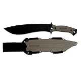 Kershaw, Outdoormesser, Camp 10 Machete Tan, Klinge: 25.4 cm, schwarz, Messer Für Jagd, Abenteuer, Extended Tang, S
