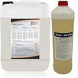 BTT-BA Epoxidharz Bodenbeschichtung RAL 9002 für 50m² Außen Fliesenlack Betonfarbe Estrichfarbe Balkonfarbe Betonplattenfarbe Terrassenfarbe Gehwegfarbe Gießharz Epoxy