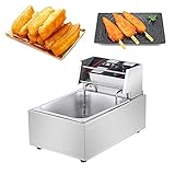 LDJ Elektro Fritteuse Edelstahl 10L Elektrische Fettbackgerät Abnehmbare Teile 60~200°C Temperaturkontrolle Pommes Frites Friteuse Mit Frittierkorb