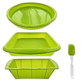 Backform aus Silikon, Küchenhelfer aus Silikon, Backformen, 3 Backformen + Silikonspatel, Kü