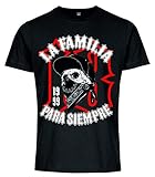 La Familia vida Loca Original Herren T-Shirt, para Siempre in der Farbe schwarz (schwarz, 5XL)