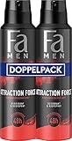 Fa Men Deodorant & Bodyspray Attraction Force mit verführerischem Duft, 48h Schutz 2er, 300