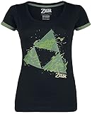 The Legend of Zelda Triforce - Splatter Frauen T-Shirt schwarz/grün L